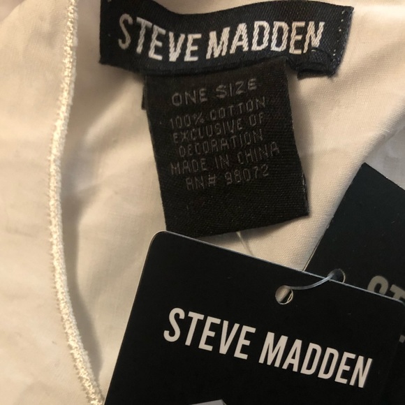 Steve Madden Imitation Pearl Trim Eyelet Detachable Collar White OSFM New - Picture 5 of 9